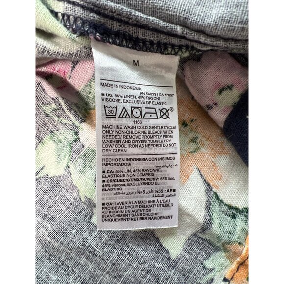 Old Navy Floral Fit and Flare Midi Dress Size Medium Sleeveless Linen Blend NEW - Picture 10 of 13